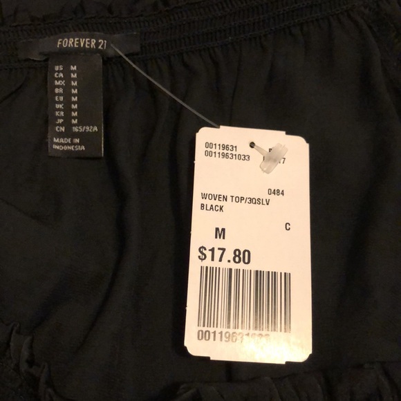 Forever 21 Women’s Size Medium Black Scoop Top NWT - Picture 5 of 5